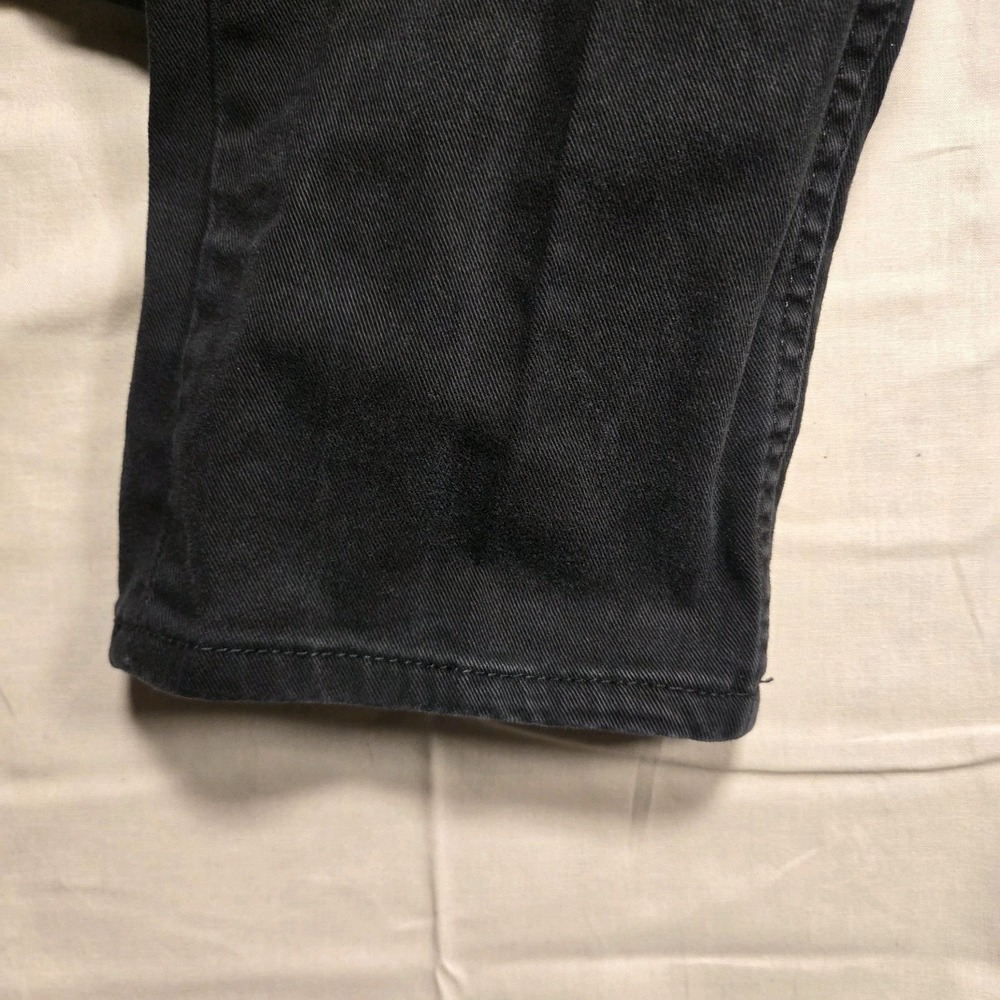 Levis 513 Jeans Mens 36x29 Black Dark Wash Slim Straight Stretch Denim Pants - Picture 7 of 15